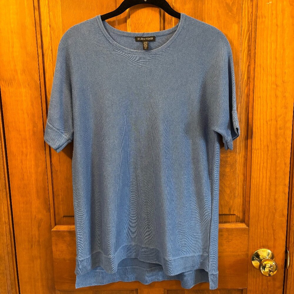 Eileen Fisher Tencel/ Silk Blend Knit Blouse